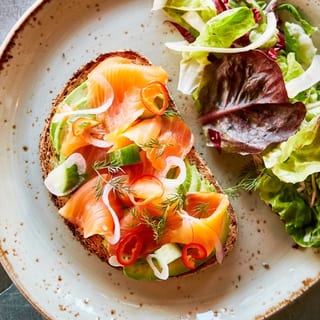 Smoked Salmon & Avocado Tartine